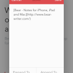 Bear Note iPhone Safari extension