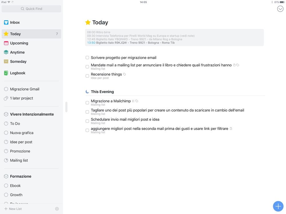 Things 3, il bello del task management